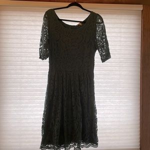 Anthropology Lace Dress - Evergreen
